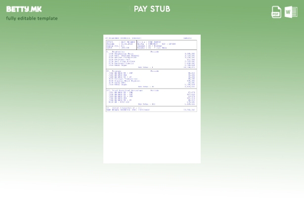 модерен стил Pt pelabuhan indonesia (persero) шаблон за никулци за плата